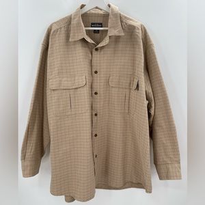 Woolrich Outdoor Shirt Medium Weight 100% Cotton Plaid Button Down Shirt XXL